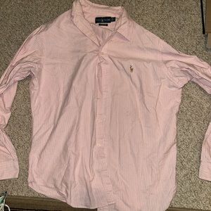 Men’s Polo Ralph Lauren Button Up Long Sleeve Dress Shirt (L)